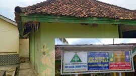 SMP Negeri 2 Raman Utara Lampung Timur, Kondisi Memprihatinkan./foto.bongkarpost/oki