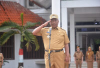 I Komang Koheri Saat Memimpin Apel/ foto.IST