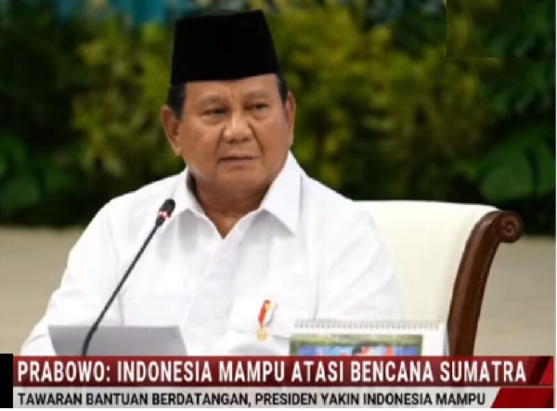 Prabowo Indonesia Mampu Atasi Bencana Sumatera/foto.IST