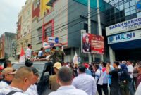 AKSI MASSA. Gabungan massa Aliansi Anti Narkoba melakukan aksi dami di depan Kantor BNN Provinsi Lampung, Selasa (16/9/2025)./photo.dok Bongkar Post