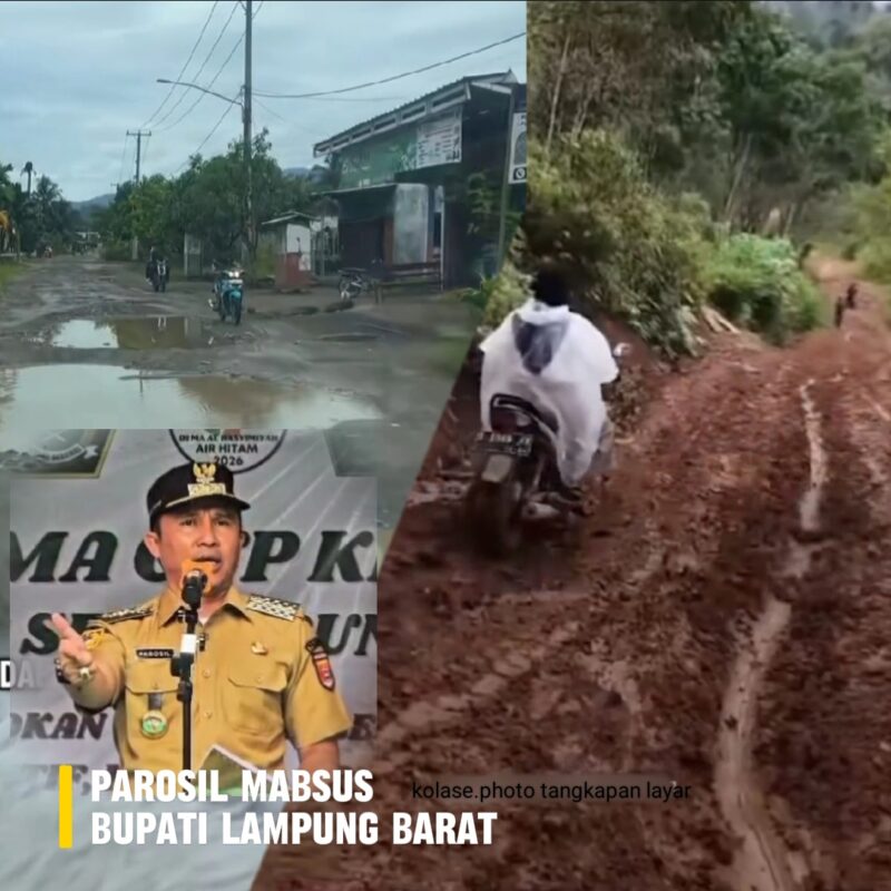 Bupati Lampung Barat Parosil Mabsus (insert)/ kolase.photo tangkapan layar 