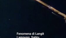 Penampakan Benda Bercahaya di Langit Lampung, Sabtu (4/4/2026)/ photo.Istimewa