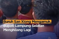 Aksi Masa di Kantor Bupati Lampung Selatan/ photo.Ist