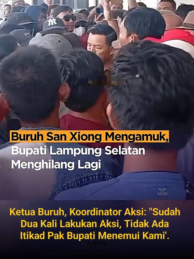 Aksi Masa di Kantor Bupati Lampung Selatan/ photo.Ist