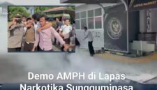 Suasana perusakan fasilitas pasca demo AMPH di Lapas Narkotika Sungguminasa Gowa./tangkapan layar