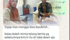 Kolase pesan WhatsApp dan Katim Humas Kemenag Lampung (kanan)/ photo: Dok.Istimewa