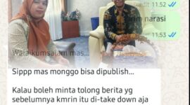 Kolase pesan WhatsApp dan Katim Humas Kemenag Lampung (kanan)/ photo: Dok.Istimewa