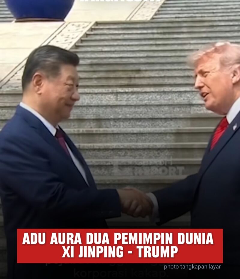 Xi Jinping - Trump Tampak Berbincang Singkat Sebelum Prosesi Kenegaraan Dimulai/photo.Dok Istimewa 