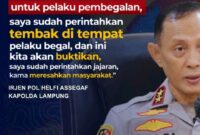 Kapolda Lampung, Helfi Assegaf/ photo:.Dok.Istimrwa