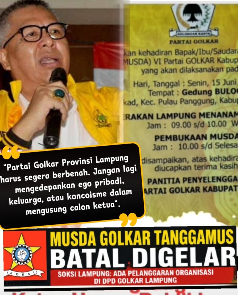 Ketua DPD SOKSI Lampung, Alzier Dianis Thabrani/kolase foto Dok: Istimewa 