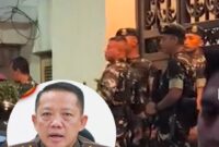 Tampak prajurit TNI berjaga di sekitar kediaman pribadi Jaksa Agung Muda Tindak Pidana Khusus (Jampidsus) Kejaksaan Agung Febrie Adriansyah di Jalan Radio I, Kramat Pela, Kebayoran Baru, Jakarta Selatan, Rabu (8 /7/2026) malam/ kolase foto istimewa 