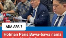 Hotman Paris (no 2 dari kanan) saat konferensi pers di gedung bundar Kejagung, Jumat (17/7/2026)/ foto: istimewa 
