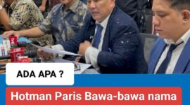 Hotman Paris (no 2 dari kanan) saat konferensi pers di gedung bundar Kejagung, Jumat (17/7/2026)/ foto: istimewa 