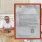 Toto Suharto. Surat klarifikasi (insert)/foto Istimewa 