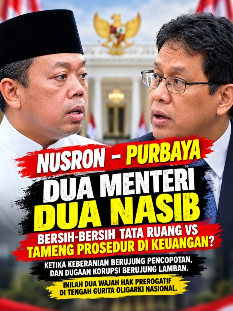 Anatomi Papan Catur Politik: Mengapa Purbaya Terdepak dan Menteri ATR/BPN Bertahan?/ilustrasi